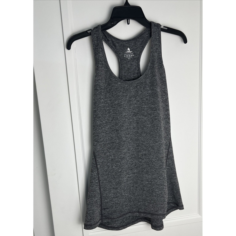 Icy Zone marbled Gray racer back athletic top size XL Women's Workout Play